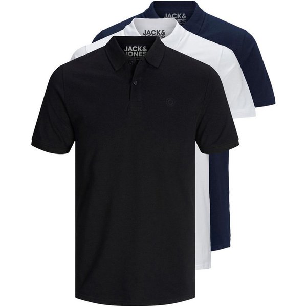 Jack & Jones Poloshirt Basic (3-tlg., 3er Pack) slimfit / figurbetont geschnitten
