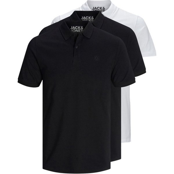 Jack & Jones Poloshirt Basic (3-tlg., 3er Pack) slimfit / figurbetont geschnitten