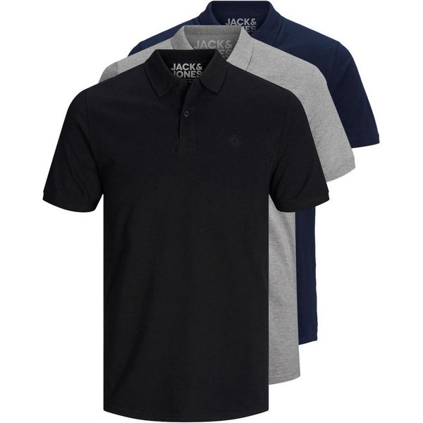 Jack & Jones Poloshirt Basic (3-tlg., 3er Pack) slimfit / figurbetont geschnitten