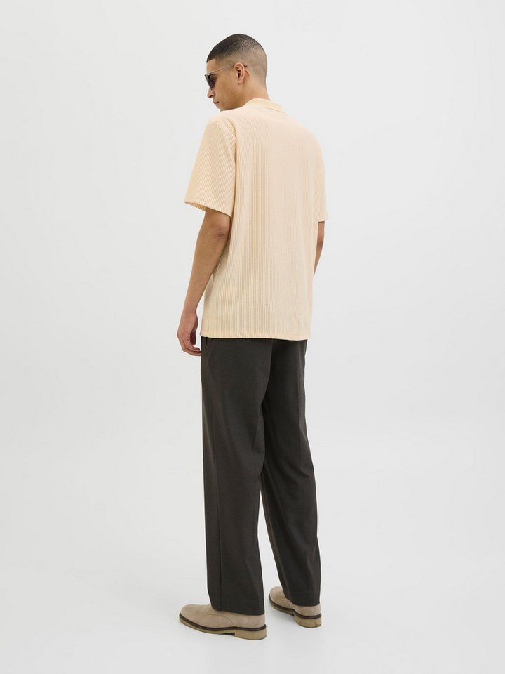 Jack & Jones Poloshirt Klassisch, Kurzarm, Geripptes für Herren Baumwolle Regular Fit V-Ausschnitt Kurzarm unifarben – Bild 3 von 5