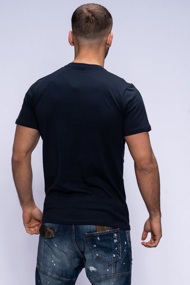 Jack & Jones Print-Shirt ELEMENTS TEE SS CREW NECK Kurzarmshirt aus Baumwolle Stretch Shirt Baumwoll-Jersey Logo Druck – Bild 4 von 4