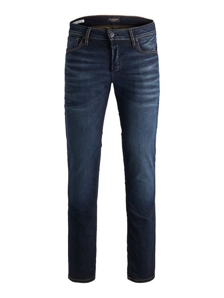Jack & Jones Regular-fit-Jeans Jeans TIM Straight Legs Flat Front TIM für Herren (1-tlg) Bio-Baumwolle nachhaltig unifarben wärmend Knöpfe – Bild 4 von 5