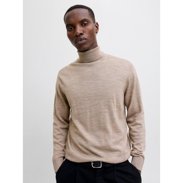 Jack & Jones Rollkragenpullover JPRBLAMERINO KNIT ROLL NECK Wolle, regular fit
