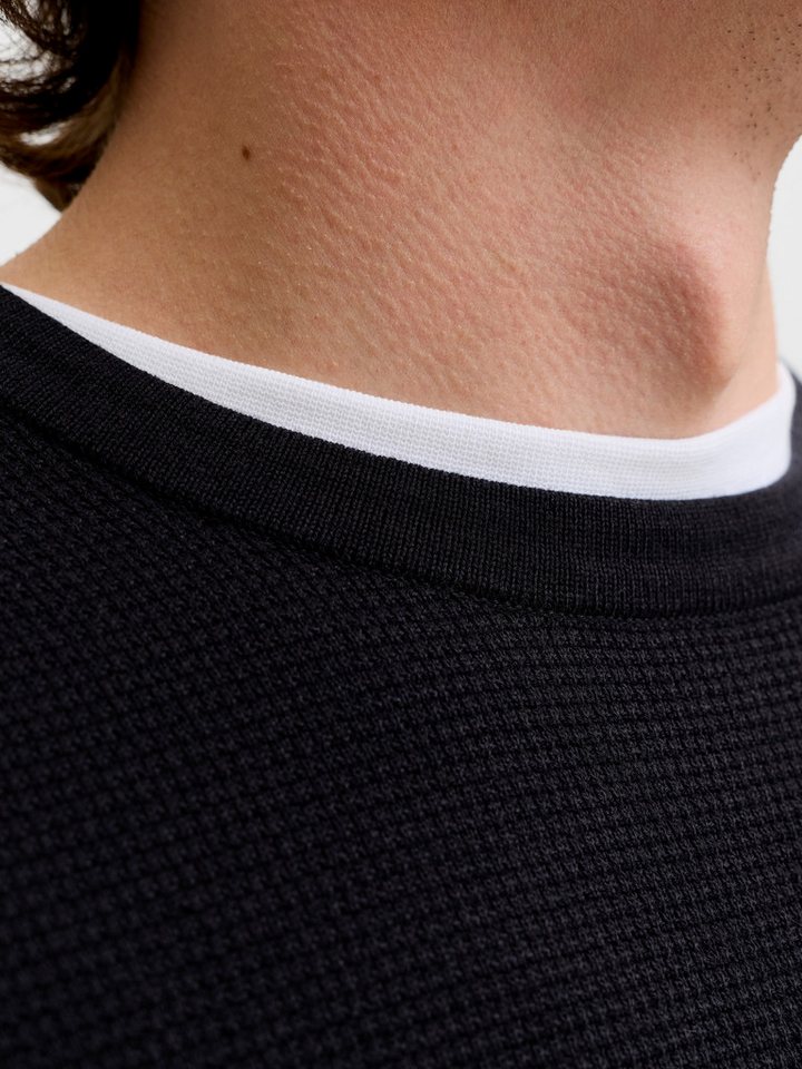 Jack & Jones Rundhalspullover JJEAUSTIN KNIT CREW NECK NOOS Baumwollmischung, regular fit – Bild 3 von 5