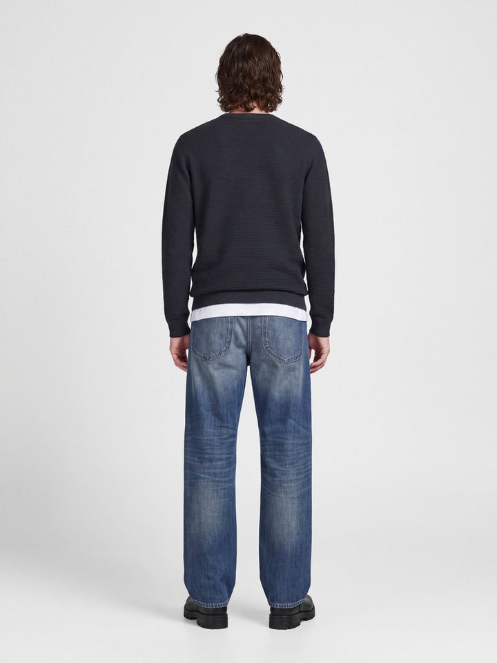 Jack & Jones Rundhalspullover JJEBRODY KNIT CREW NECK Baumwolle – Bild 3 von 5