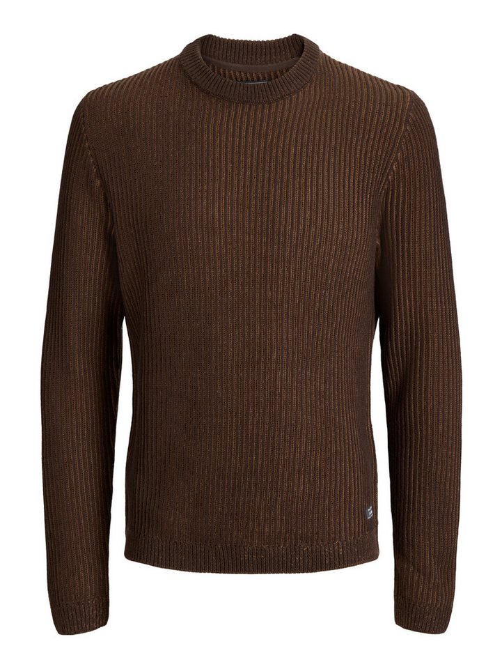 Jack & Jones Rundhalspullover JJEDOVER KNIT CREW NECK SN Baumwollmischung, regular fit – Bild 4 von 5