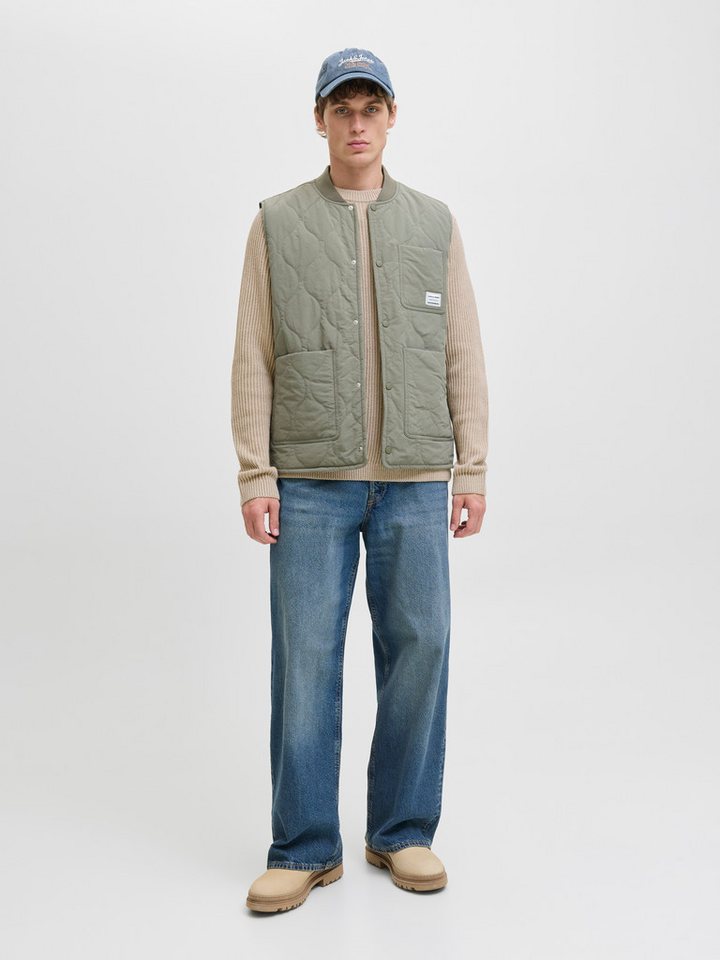 Jack & Jones Rundhalspullover JJEDOVER KNIT CREW NECK SN Baumwollmischung, regular fit – Bild 5 von 5
