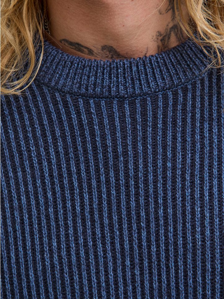 Jack & Jones Rundhalspullover JJEDOVER KNIT CREW NECK SN Baumwollmischung, regular fit – Bild 2 von 5