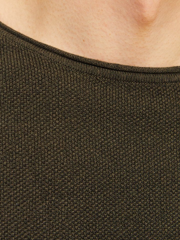 Jack & Jones Rundhalspullover JJEHILL Pullover mit angenehmem Tragegefühl Modisch, schmal, Baumwolle, Rundhals – Bild 4 von 5
