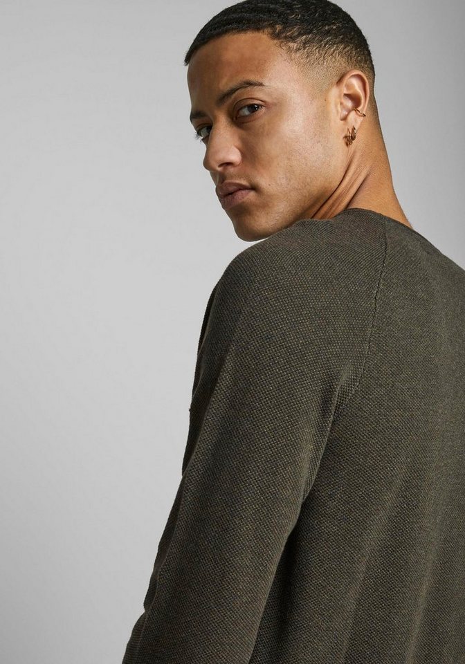 Jack & Jones Rundhalspullover JJEHILL Pullover mit angenehmem Tragegefühl Modisch, schmal, Baumwolle, Rundhals – Bild 5 von 5