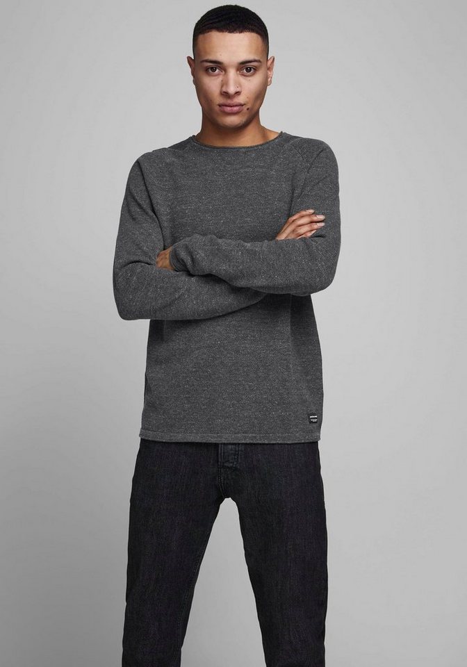 Jack & Jones Rundhalspullover JJEHILL Pullover mit angenehmem Tragegefühl Modisch, schmal, Baumwolle, Rundhals – Bild 2 von 5