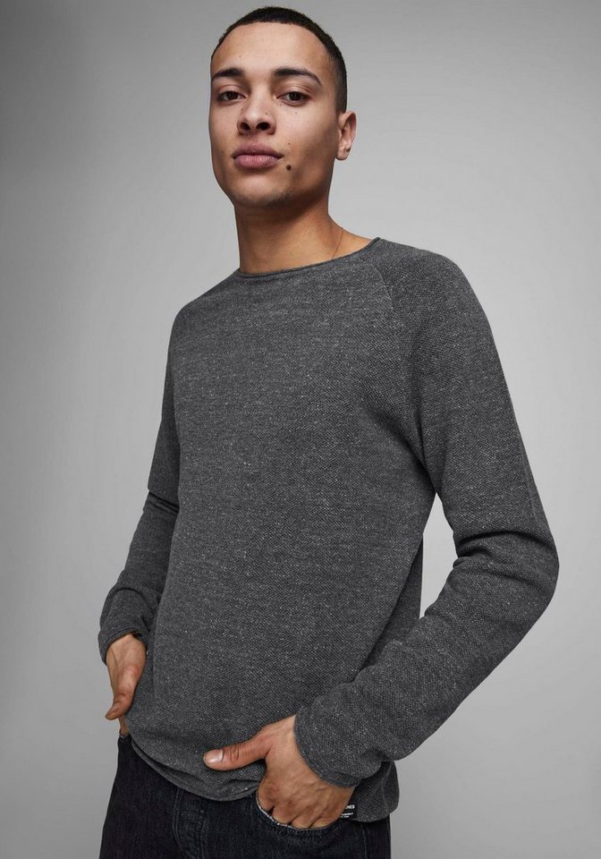 Jack & Jones Rundhalspullover JJEHILL Pullover mit angenehmem Tragegefühl Modisch, schmal, Baumwolle, Rundhals – Bild 3 von 5