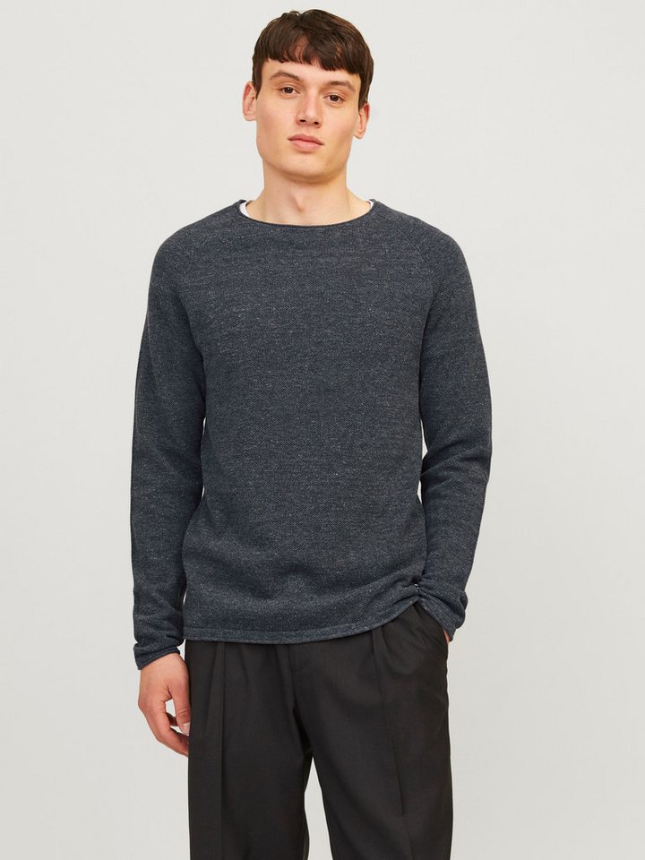 Jack & Jones Rundhalspullover JJEHILL Pullover mit angenehmem Tragegefühl Modisch, schmal, Baumwolle, Rundhals – Bild 4 von 5