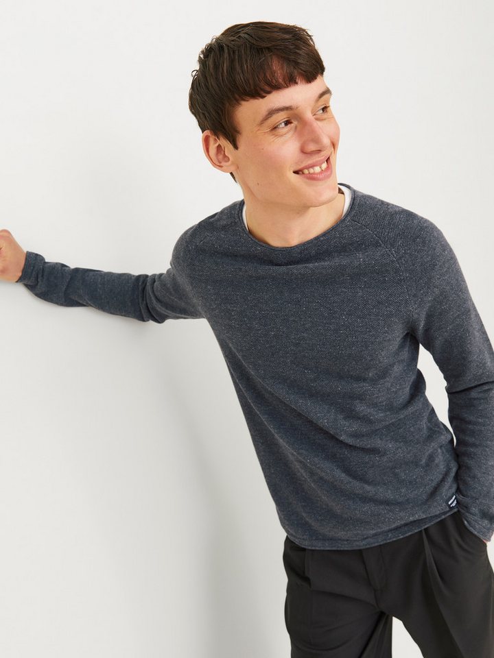 Jack & Jones Rundhalspullover JJEHILL Pullover mit angenehmem Tragegefühl Modisch, schmal, Baumwolle, Rundhals – Bild 5 von 5