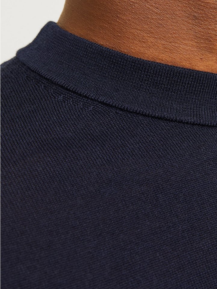 Jack & Jones Rundhalspullover JPRBLAMILANO STITCH KNIT CREW NECK SN Baumwolle, relaxed fit – Bild 4 von 5