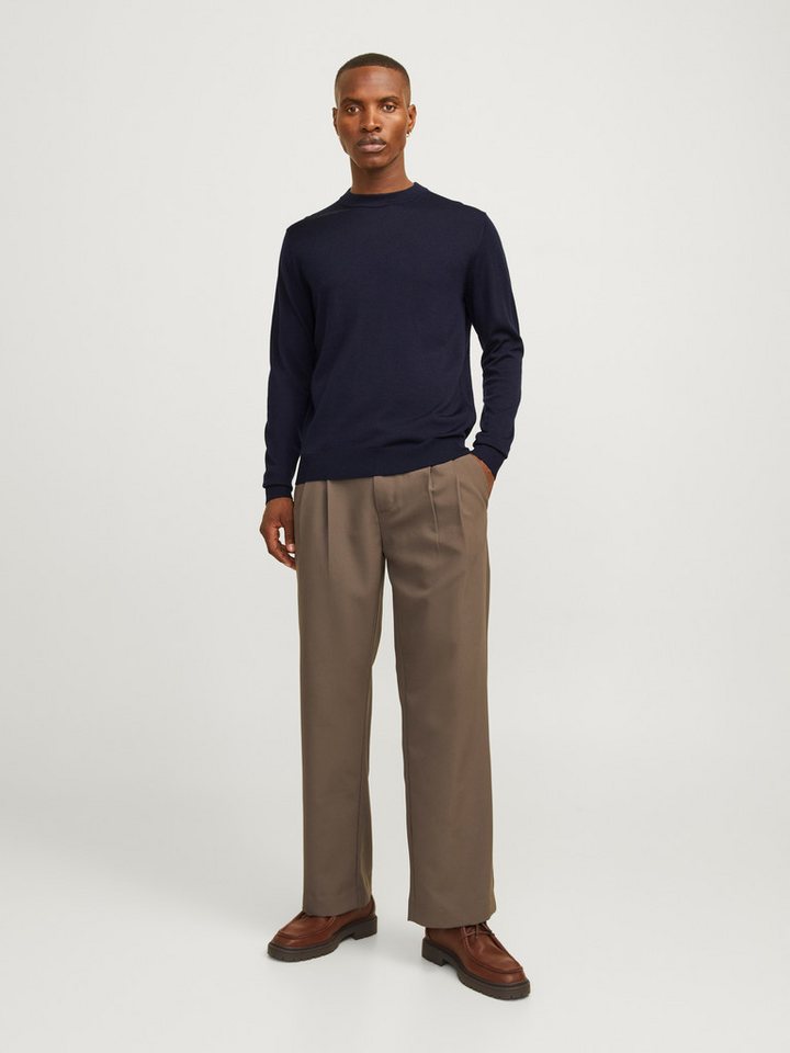 Jack & Jones Rundhalspullover JPRBLAMILANO STITCH KNIT CREW NECK SN Baumwolle, relaxed fit – Bild 5 von 5