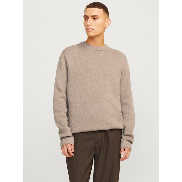 Jack & Jones Rundhalspullover JPRBLAMILANO STITCH KNIT CREW NECK SN Baumwolle, relaxed fit