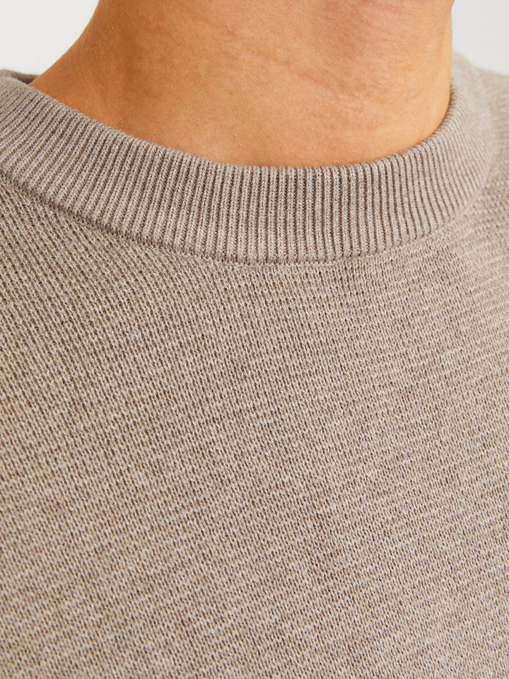 Jack & Jones Rundhalspullover JPRBLAMILANO STITCH KNIT CREW NECK SN Baumwolle, relaxed fit – Bild 3 von 5