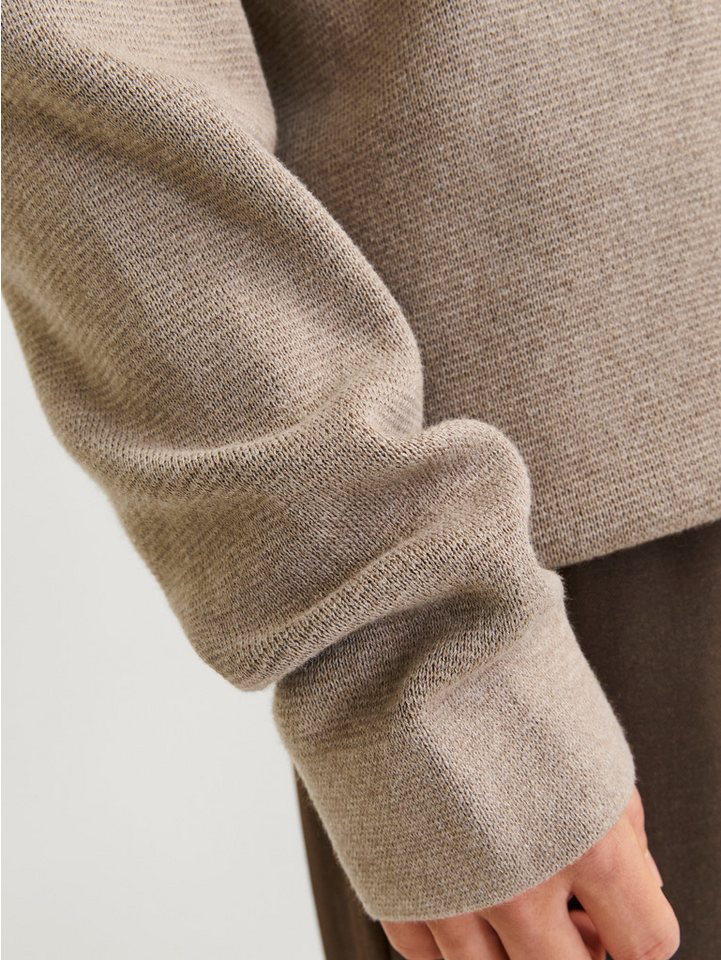 Jack & Jones Rundhalspullover JPRBLAMILANO STITCH KNIT CREW NECK SN Baumwolle, relaxed fit – Bild 4 von 5