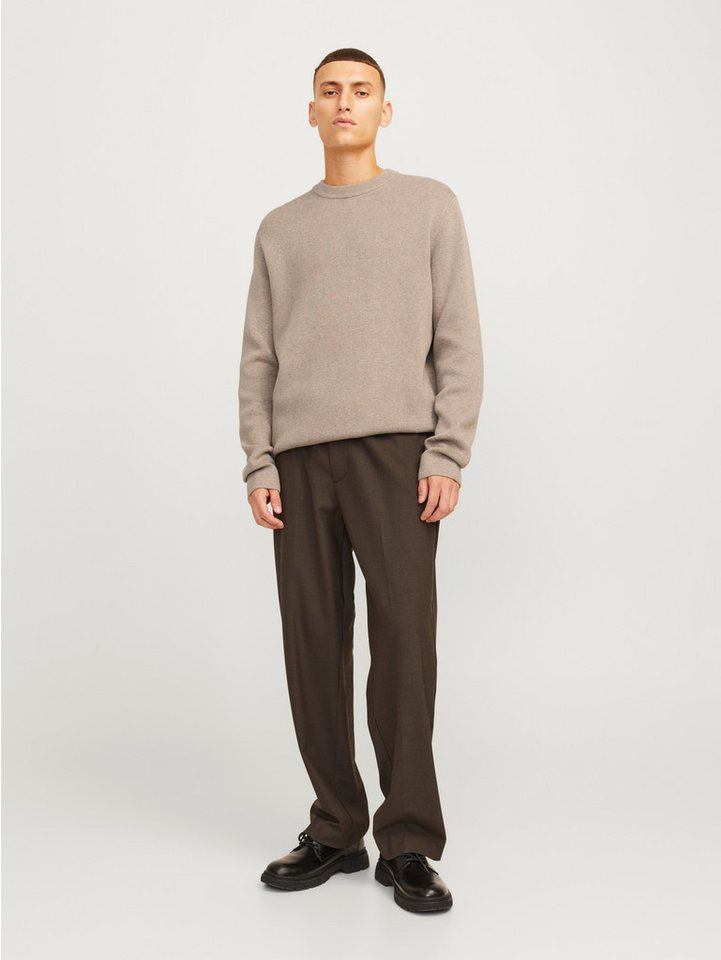 Jack & Jones Rundhalspullover JPRBLAMILANO STITCH KNIT CREW NECK SN Baumwolle, relaxed fit – Bild 5 von 5