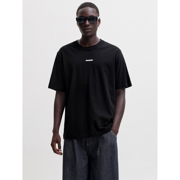 Jack & Jones Rundhalsshirt JCOCLUB BACK SCRIPT TEE SS CREW NECK SN Baumwolle, relaxed fit