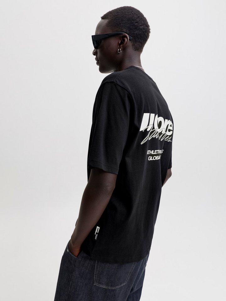 Jack & Jones Rundhalsshirt JCOCLUB BACK SCRIPT TEE SS CREW NECK SN Baumwolle, relaxed fit – Bild 2 von 5
