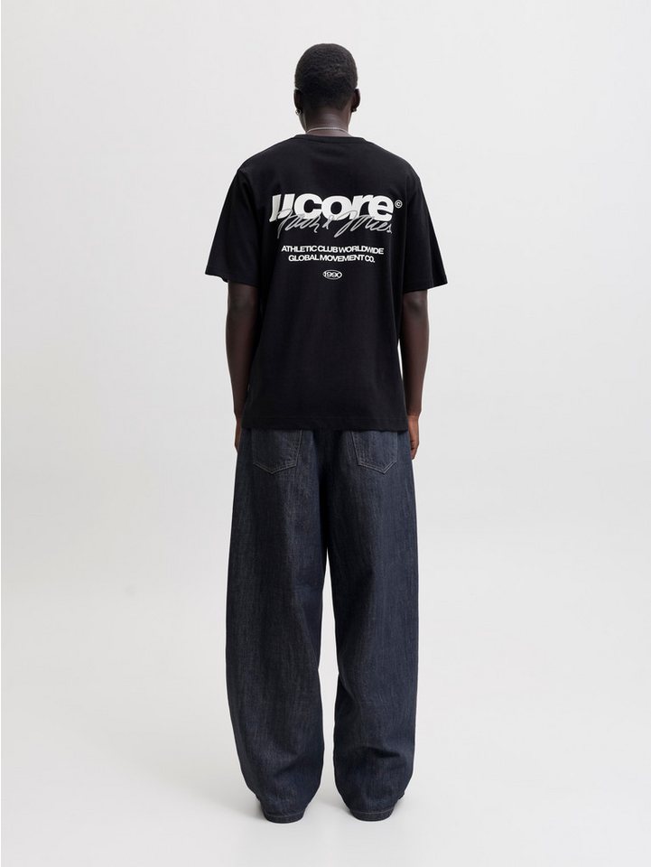 Jack & Jones Rundhalsshirt JCOCLUB BACK SCRIPT TEE SS CREW NECK SN Baumwolle, relaxed fit – Bild 3 von 5