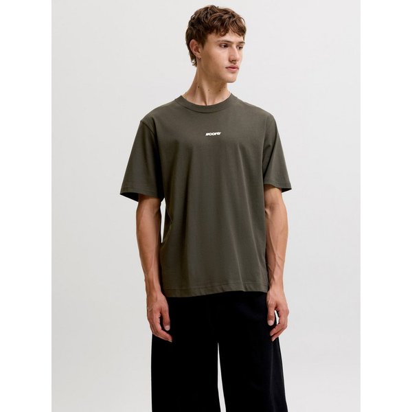 Jack & Jones Rundhalsshirt JCOCLUB BACK SCRIPT TEE SS CREW NECK SN Baumwolle, relaxed fit