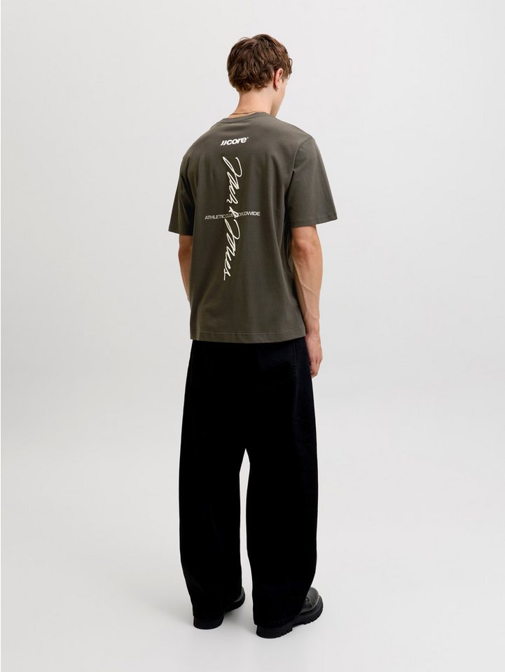 Jack & Jones Rundhalsshirt JCOCLUB BACK SCRIPT TEE SS CREW NECK SN Baumwolle, relaxed fit – Bild 3 von 5