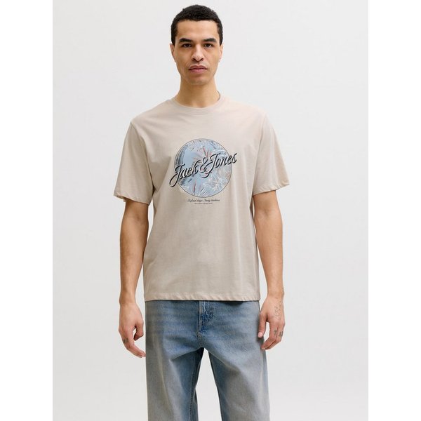 Jack & Jones Rundhalsshirt JJHONOLULU SHAPE TEE SS CREW NECK Baumwolle, regular fit