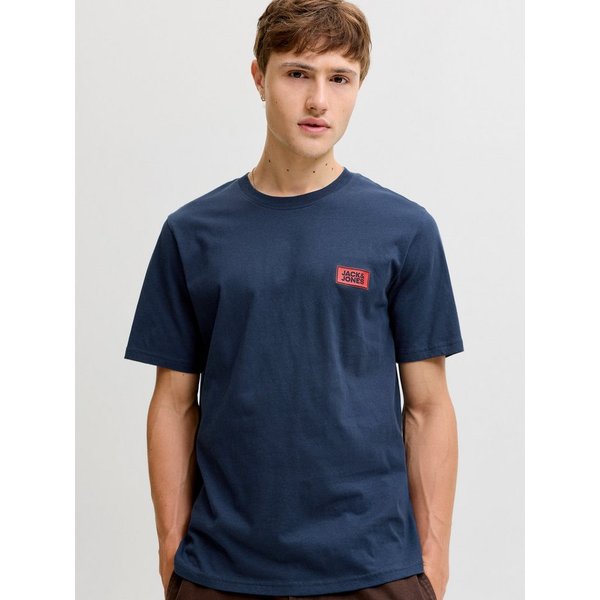 Jack & Jones Rundhalsshirt JJRUSH TEE SS CREW NECK SN Baumwolle, regular fit