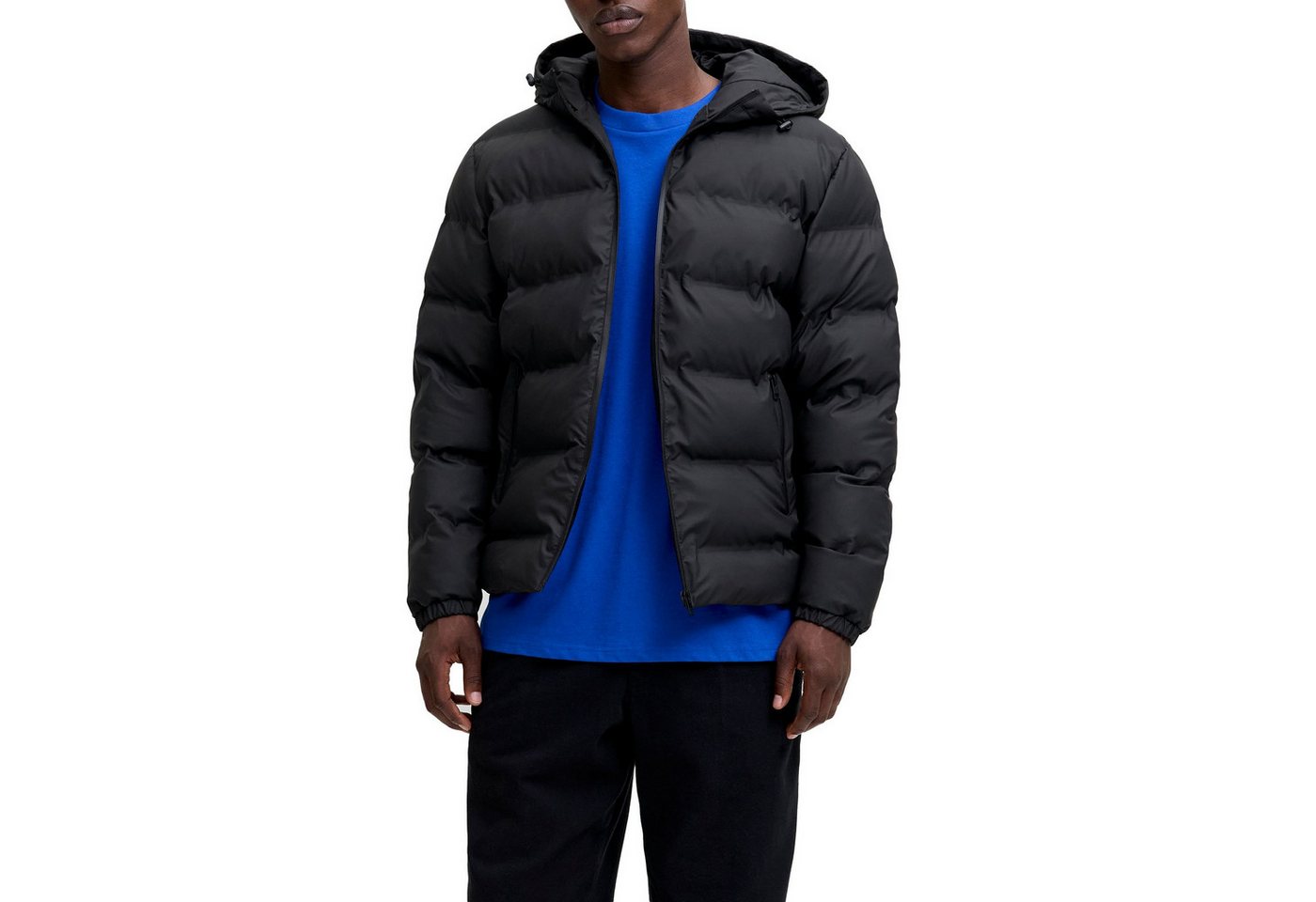 Jack & Jones Steppjacke Elements PU Puffer SN mit verstellbarer Kapuze – Bild 2 von 5