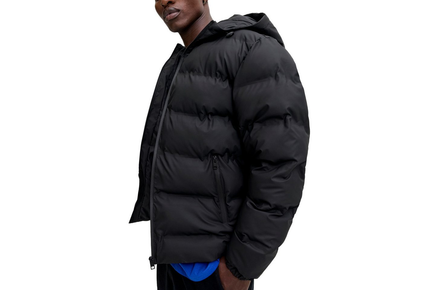 Jack & Jones Steppjacke Elements PU Puffer SN mit verstellbarer Kapuze – Bild 3 von 5
