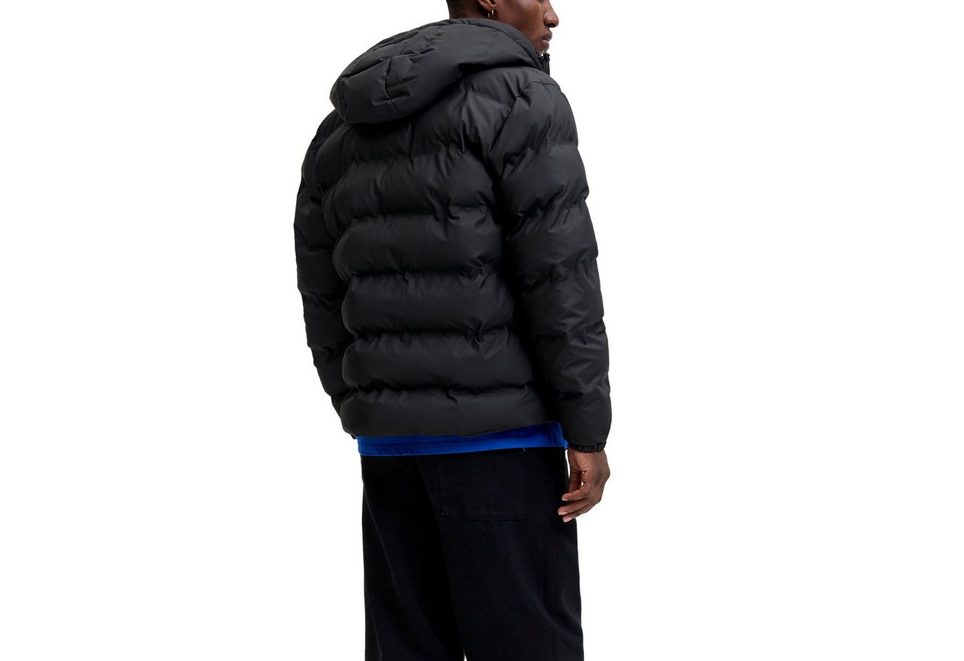Jack & Jones Steppjacke Elements PU Puffer SN mit verstellbarer Kapuze – Bild 4 von 5
