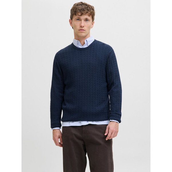 Jack & Jones Strickpullover JJEEMIL KNIT CABLE CREW NECK NOOS
