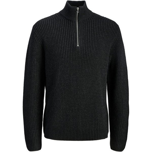 Jack & Jones Strickpullover JORBLEECKER Knit Half Zip BF mit gerippten Bündchen