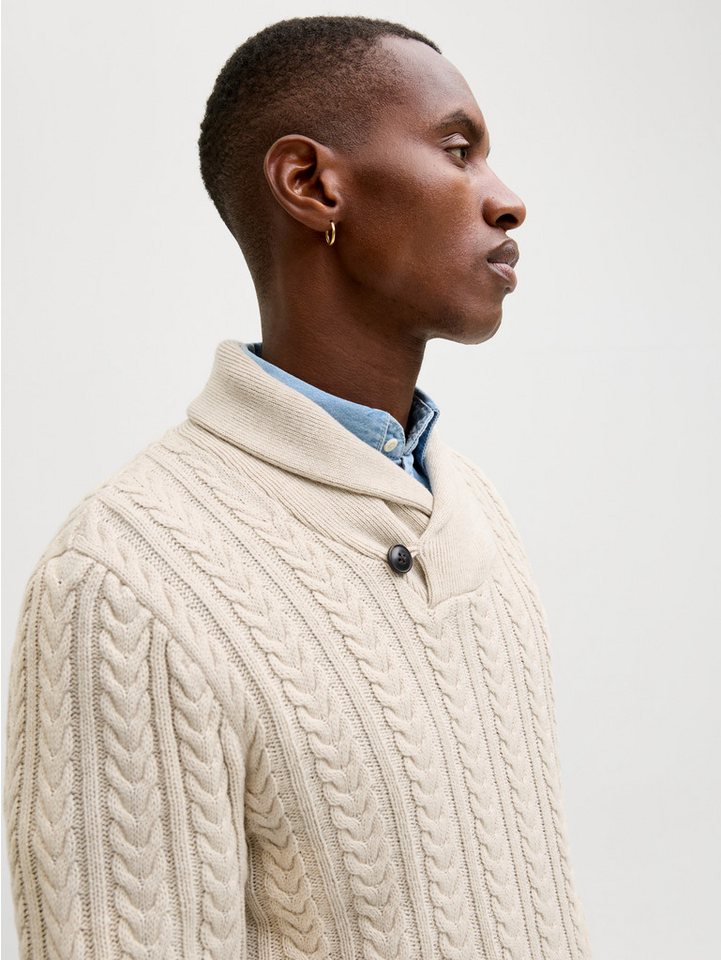 Jack & Jones Strickpullover JPRBLUSEAN KNIT CABLE SHAWL NECK – Bild 2 von 5