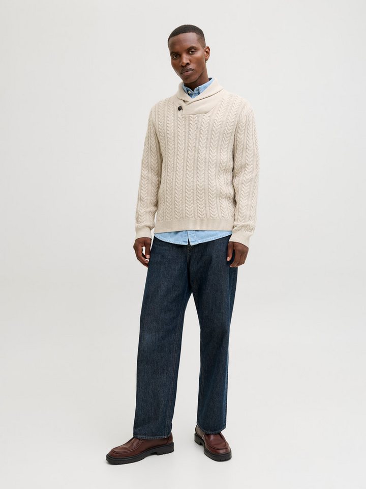 Jack & Jones Strickpullover JPRBLUSEAN KNIT CABLE SHAWL NECK – Bild 4 von 5