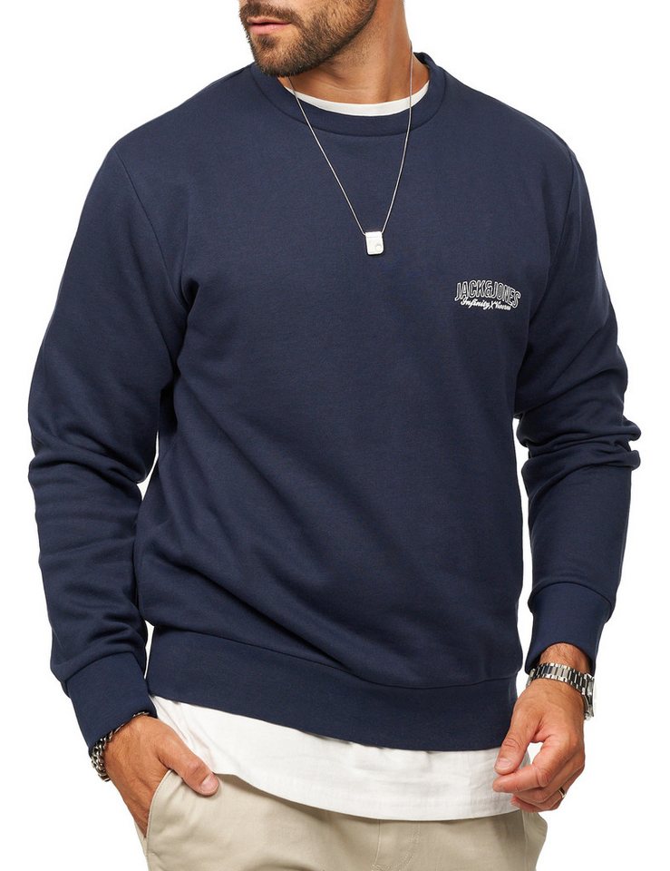 Jack & Jones Sweatshirt als Crew Neck Rundhalspullover im Regular-Fit Herren Sweatpullover mit Logoprint – Bild 2 von 5