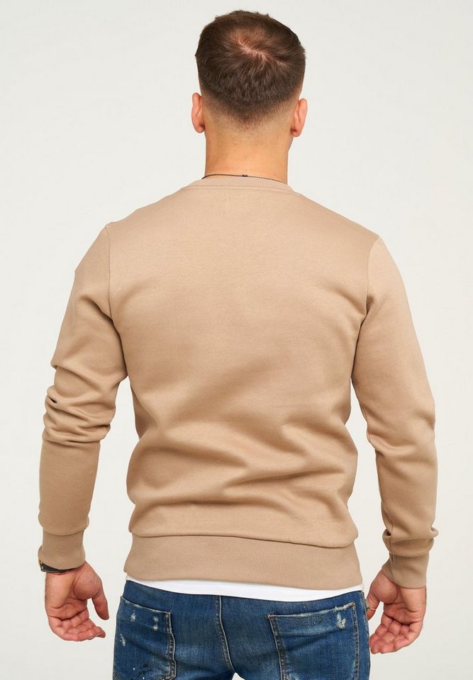 Jack & Jones Sweatshirt LABO SWEAT CREW NECK Rundhals Pullover mit Print Baumwollmischung Langarm Sweater – Bild 3 von 4
