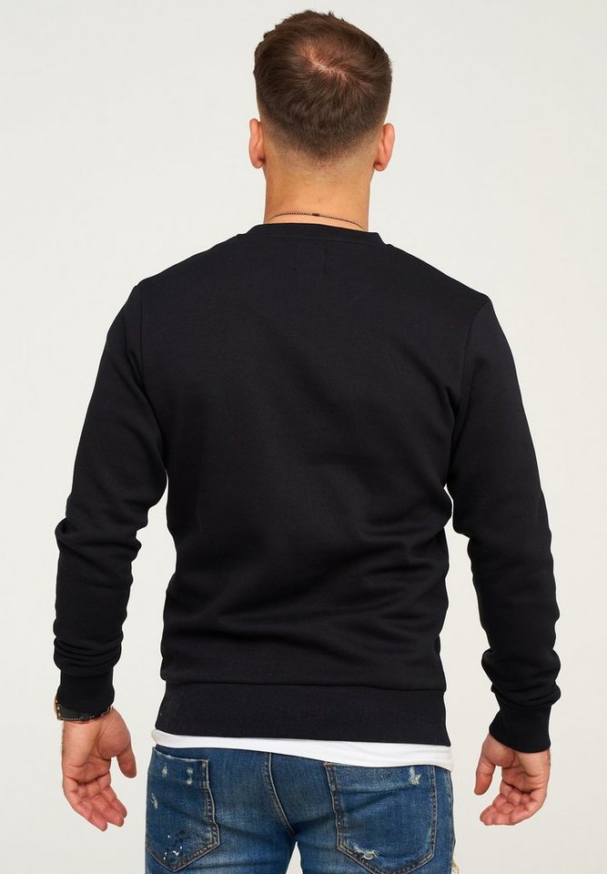 Jack & Jones Sweatshirt LABO SWEAT CREW NECK Rundhals Pullover mit Print Baumwollmischung Langarm Sweater – Bild 3 von 4