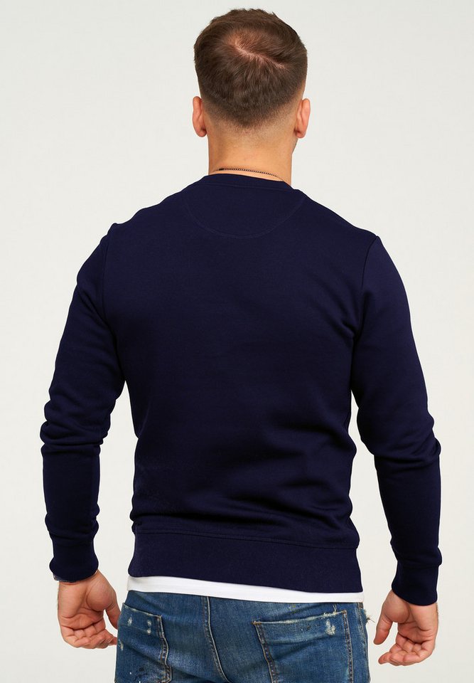 Jack & Jones Sweatshirt POPS SWEAT CREW NECK Sweatpullover Casual Basic Shirt Unifarben Baumwollmischung – Bild 3 von 3