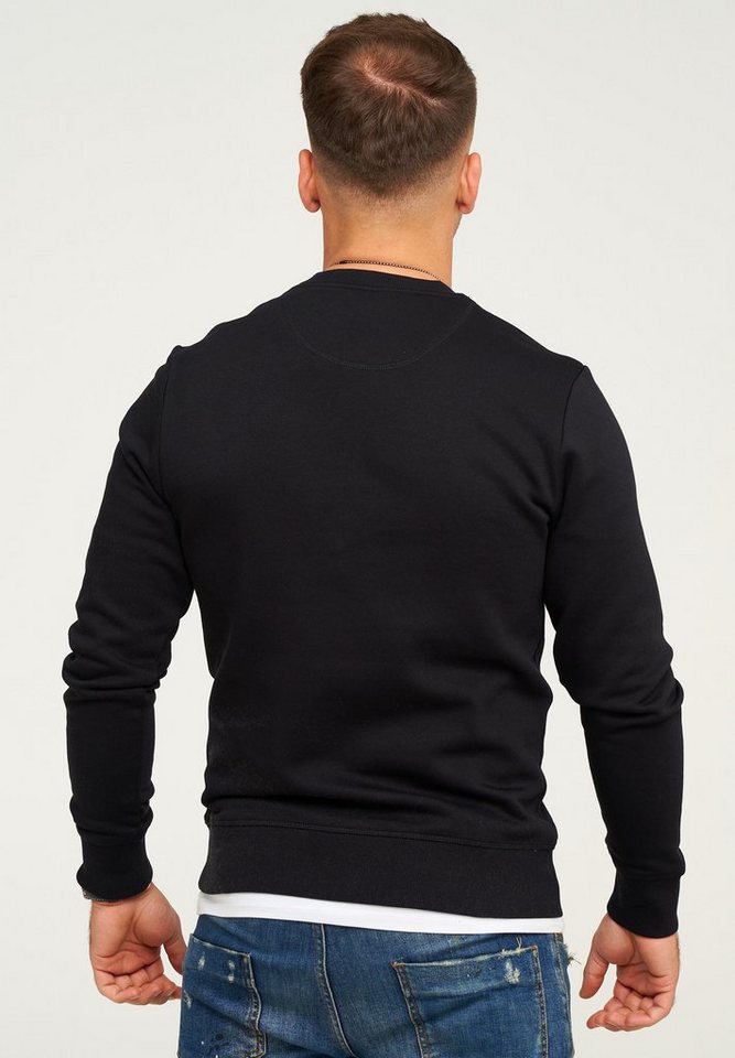 Jack & Jones Sweatshirt POPS SWEAT CREW NECK Sweatpullover Casual Basic Shirt Unifarben Baumwollmischung – Bild 3 von 4
