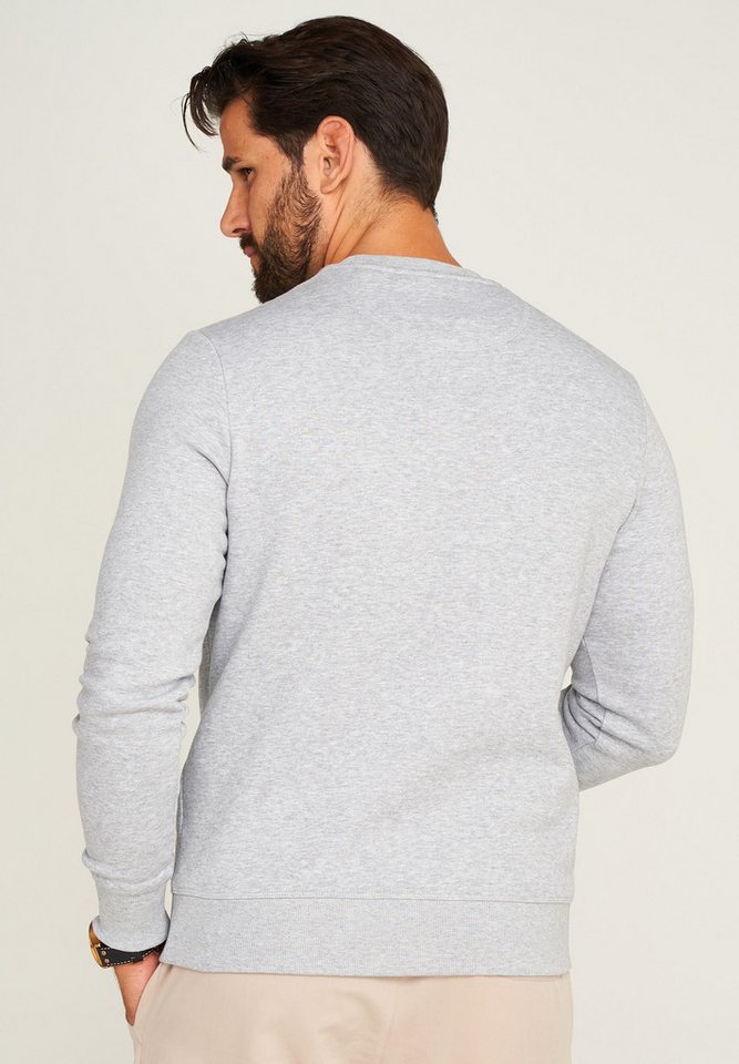 Jack & Jones Sweatshirt POPS SWEAT CREW NECK Sweatpullover Casual Basic Shirt Unifarben Baumwollmischung – Bild 2 von 3