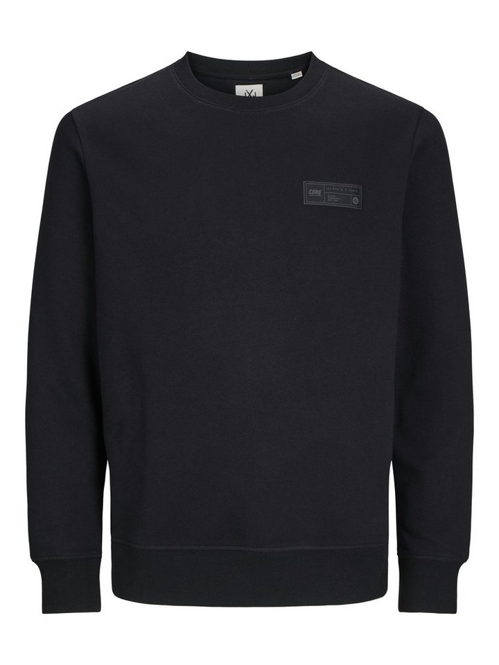 Jack & Jones Sweatshirt POPS SWEAT CREW NECK Sweatpullover Casual Basic Shirt Unifarben Baumwollmischung – Bild 2 von 3