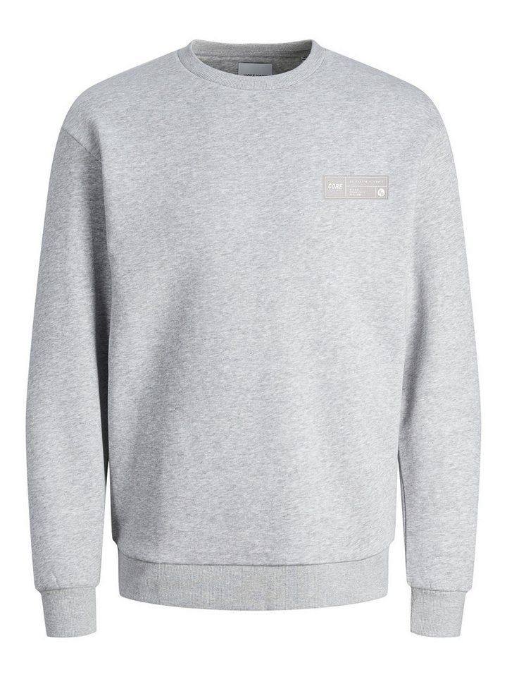Jack & Jones Sweatshirt POPS SWEAT CREW NECK Sweatpullover Casual Basic Shirt Unifarben Baumwollmischung – Bild 3 von 3