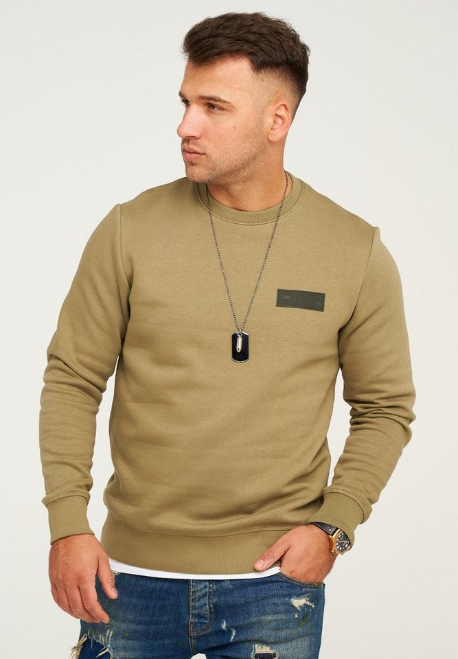 Jack & Jones Sweatshirt POPS SWEAT CREW NECK Sweatpullover Casual Basic Shirt Unifarben Baumwollmischung – Bild 2 von 4