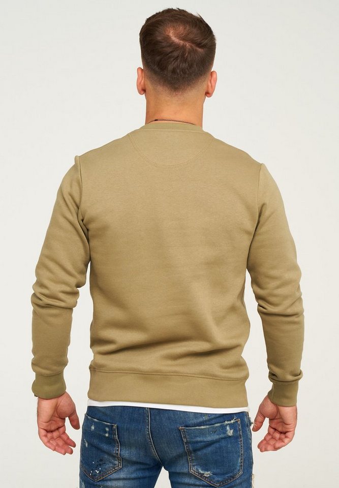 Jack & Jones Sweatshirt POPS SWEAT CREW NECK Sweatpullover Casual Basic Shirt Unifarben Baumwollmischung – Bild 3 von 4