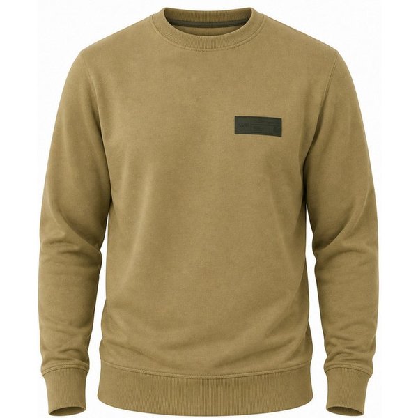 Jack & Jones Sweatshirt Pullover - Rundhalspullover mit Crew-Neck im Regular Fit für Herren Männer Sweatpullover mit Logo-Patch aus Baumwollmischung