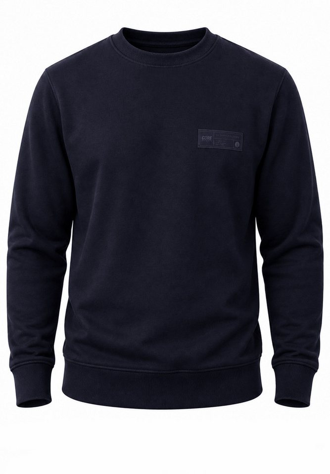 Jack & Jones Sweatshirt Pullover - Rundhalspullover mit Crew-Neck im Regular Fit für Herren Männer Sweatpullover mit Logo-Patch aus Baumwollmischung – Bild 2 von 5